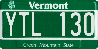 VT license plate YTL130