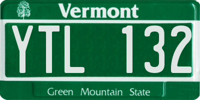 VT license plate YTL132