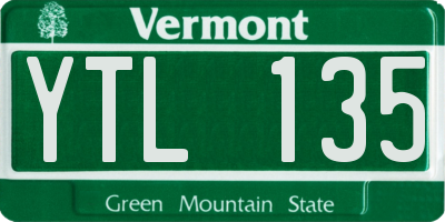 VT license plate YTL135