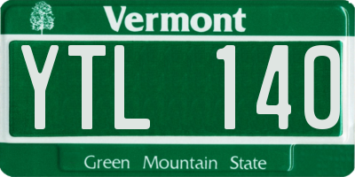 VT license plate YTL140
