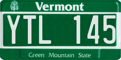 VT license plate YTL145