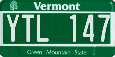 VT license plate YTL147