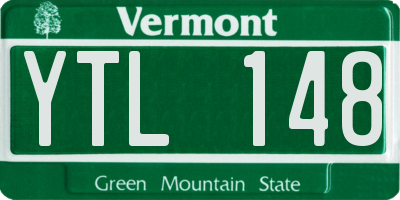 VT license plate YTL148