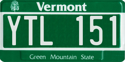 VT license plate YTL151