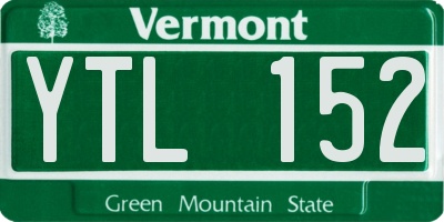 VT license plate YTL152