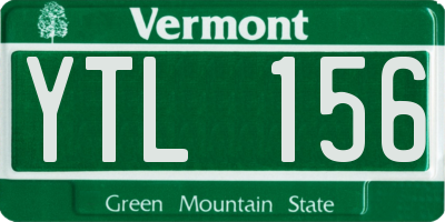 VT license plate YTL156