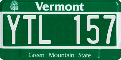 VT license plate YTL157