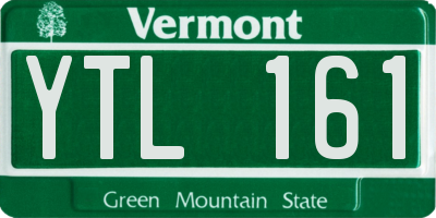VT license plate YTL161