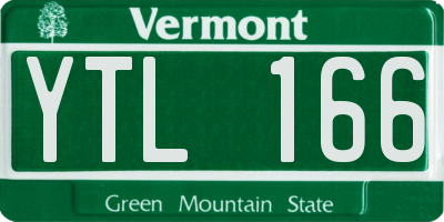 VT license plate YTL166