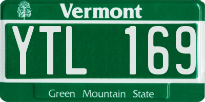 VT license plate YTL169