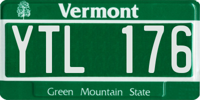 VT license plate YTL176