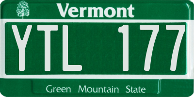 VT license plate YTL177