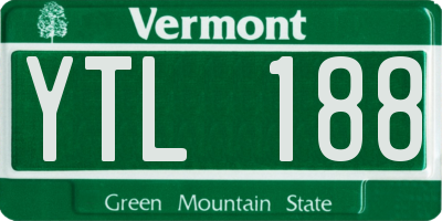 VT license plate YTL188