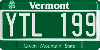 VT license plate YTL199