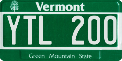 VT license plate YTL200