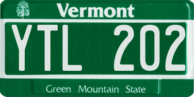 VT license plate YTL202