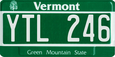 VT license plate YTL246