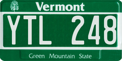 VT license plate YTL248