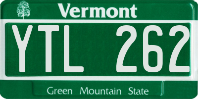 VT license plate YTL262