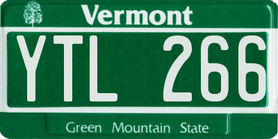 VT license plate YTL266