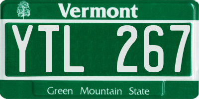 VT license plate YTL267