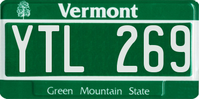VT license plate YTL269