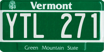 VT license plate YTL271
