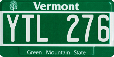 VT license plate YTL276