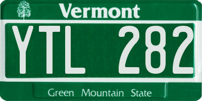 VT license plate YTL282