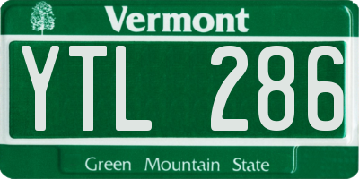 VT license plate YTL286