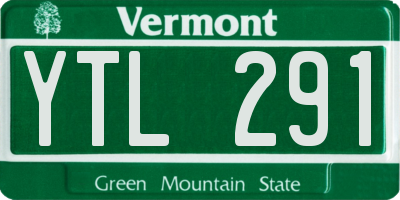VT license plate YTL291