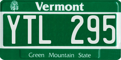 VT license plate YTL295