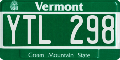 VT license plate YTL298