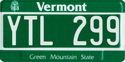 VT license plate YTL299