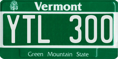 VT license plate YTL300