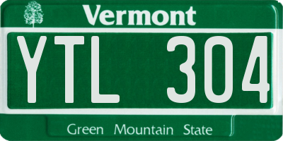 VT license plate YTL304