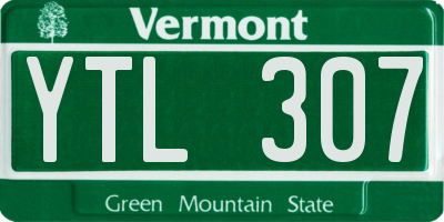 VT license plate YTL307