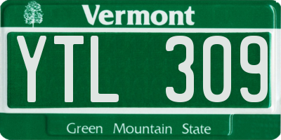 VT license plate YTL309