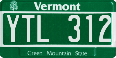 VT license plate YTL312