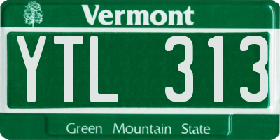 VT license plate YTL313