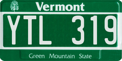 VT license plate YTL319