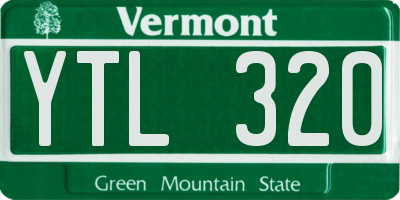 VT license plate YTL320