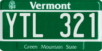 VT license plate YTL321