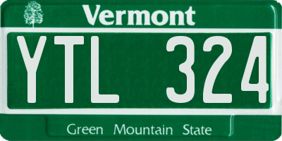 VT license plate YTL324