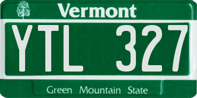 VT license plate YTL327
