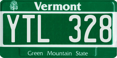 VT license plate YTL328