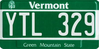 VT license plate YTL329
