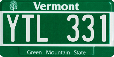 VT license plate YTL331