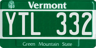 VT license plate YTL332