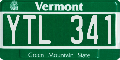 VT license plate YTL341